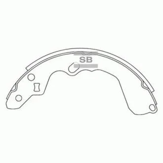 Комплект гальмівних колодок з 4 шт. барабанів Hi-Q (SANGSIN) SA079