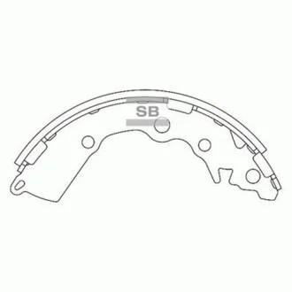 Комплект гальмівних колодок з 4 шт. барабанів Hi-Q (SANGSIN) SA156