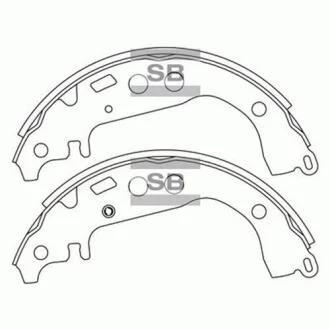 Тормозные колодки барабанные TOYOTA COROLLA 04- задн. Hi-Q (SANGSIN) SA169