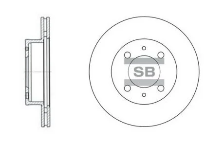 Диск тормозной HYUNDAI ATOZ(NEW) 01- (SANGSIN) Hi-Q (SANGSIN) SD1010