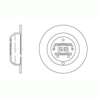 Гальмівний диск Hi-Q (SANGSIN) SD1072
