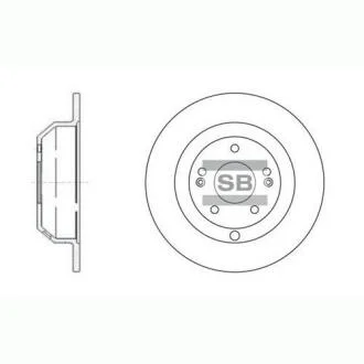 Гальмівний диск Hi-Q (SANGSIN) SD1072