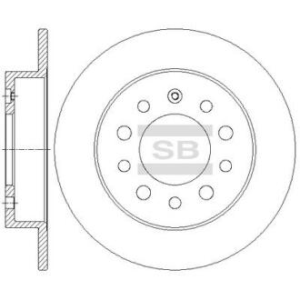 Гальмівний диск Hi-Q (SANGSIN) SD1083