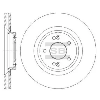 Диск гальмівний HYUNDAI SANTAFE II (13-) (SANGSIN) Hi-Q (SANGSIN) SD1091