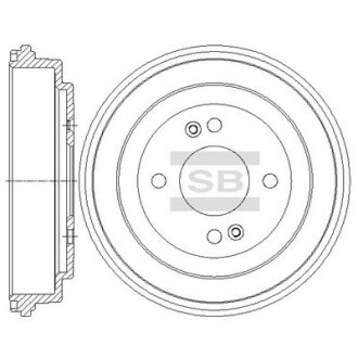 Барабан гальмівний HYUNDAI ACCENT III Saloon(05-10) R(DRUM) (SANGSIN) Hi-Q (SANGSIN) SD1094