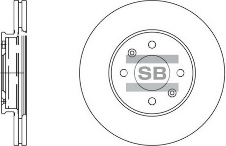 Диск гальмівний KIA RIO III(UB) 1.1 1.4 (SANGSIN) Hi-Q (SANGSIN) SD2039
