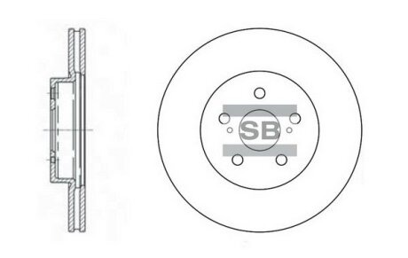 Диск гальмівний TOYOTA URBAN CRUISER(NCP11) VERSO S (SANGSIN) Hi-Q (SANGSIN) SD4001