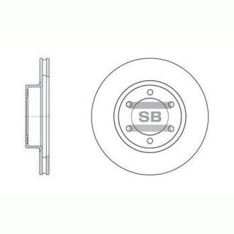 Диск тормозной, передний Toyota (4351260151/4351260150) Hi-Q (SANGSIN) SD4004