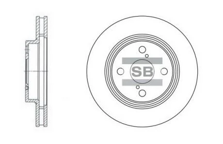 Гальмівний диск Hi-Q (SANGSIN) SD4006