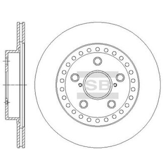 Диск гальмівний TOYOTA TOYOTA RAV4 I (SXA1) 96-00 (SANGSIN) Hi-Q (SANGSIN) SD4048