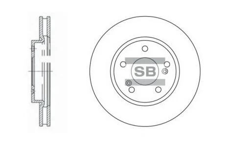 Диск гальмівний Hi-Q (SANGSIN) SD4312