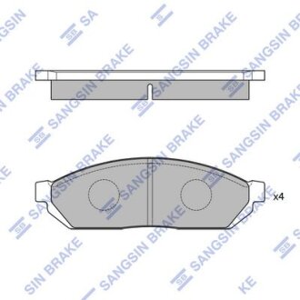 КОЛОДКИ ТОРМОЗНЫЕ ПЕРЕДНИЕ Hi-Q (SANGSIN) SP1059