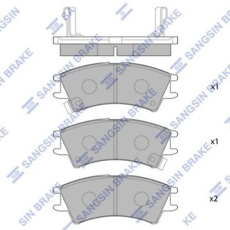 Колодка тормозная перед. HYUNDAI ATOS 97- Hi-Q (SANGSIN) SP1096