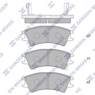 Колодка тормозная перед. HYUNDAI ATOS 97- Hi-Q (SANGSIN) SP1096