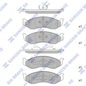 Колодка гальм. KIA CARNIVAL 2.5 V6, 2.9TD 98-99 передн. (SangSin) Hi-Q (SANGSIN) SP1112