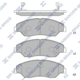 Комплект гальмівних колодок з 4 шт. дисків Hi-Q (SANGSIN) SP1118