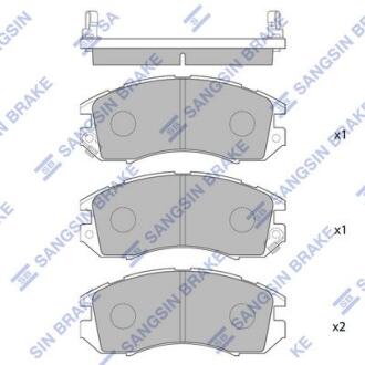 Комплект гальмівних колодок з 4 шт. дисків Hi-Q (SANGSIN) SP1120