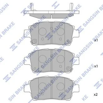 ТОРМОЗ. КОЛОДКИ ДИСК.(КТ 4ШТ) Hi-Q (SANGSIN) SP1244