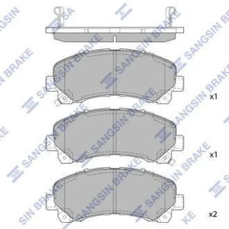 Колодки дискового тормоза Hi-Q (SANGSIN) SP1409