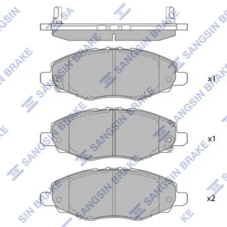 Колодки дискового тормоза Hi-Q (SANGSIN) SP1412