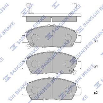 Колодка тормозная перед. HONDA PRELUDE 91-,INSPIRE CC1/UA1 89- Hi-Q (SANGSIN) SP1431