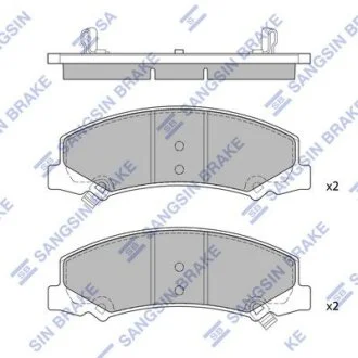 Колодки гальмівні передні Cadillac DTS (06-), Chevrolet Impala (06-) HI-Q Hi-Q (SANGSIN) SP1443