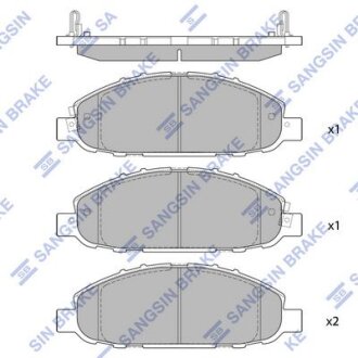 КОЛОДКИ ТОРМОЗНЫЕ, ПЕРЕДНИЕ Hi-Q (SANGSIN) SP1447