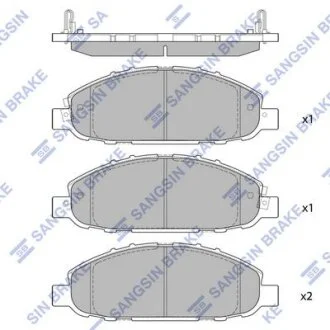 КОЛОДКИ ТОРМОЗНЫЕ, ПЕРЕДНИЕ Hi-Q (SANGSIN) SP1447