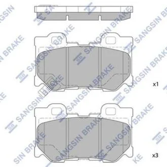 Комплект гальмівних колодок Hi-Q (SANGSIN) SP1472