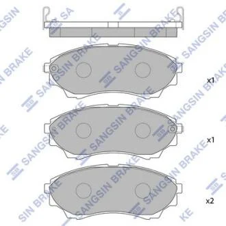Комплект гальмівних колодок з 4 шт. дисків Hi-Q (SANGSIN) SP1479
