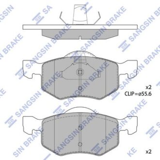 Колодки дискового тормоза Hi-Q (SANGSIN) SP1519