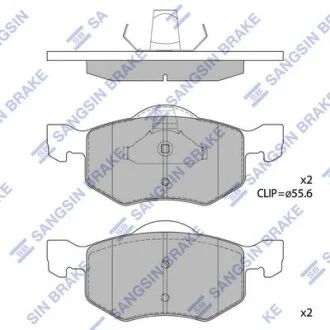Колодки дискового тормоза Hi-Q (SANGSIN) SP1519