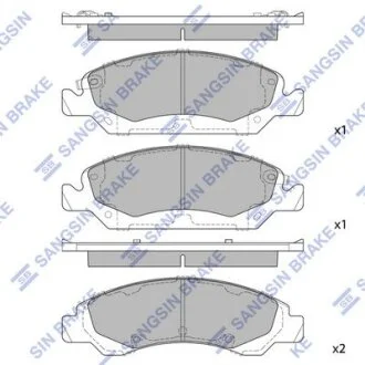 Колодки тормозные CADILAC/CHEVROLET ESCALADE/TAHOE 06- перед. Hi-Q (SANGSIN) SP1561