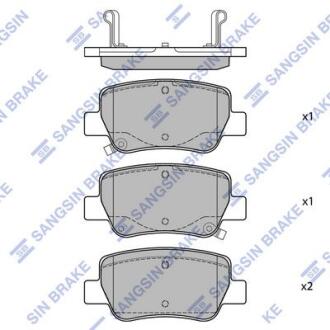 Колодка торм. диск. TOYOTA AVENSIS/AVENSIS SW 1.6,1.8,2.0,2.0D-4D,2.2D-4D 09- задн. (SANGSIN) Hi-Q (SANGSIN) SP1578