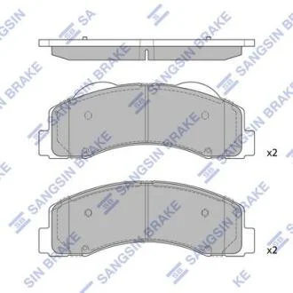 Колодки гальмівні дискові (комплект 4 шт) Hi-Q (SANGSIN) SP1624
