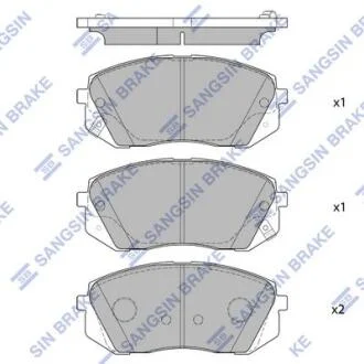 Колодки гальмівні дискові Hi-Q (SANGSIN) SP1682