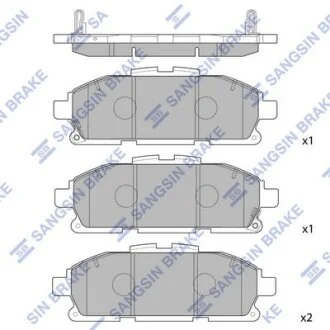 Колодки дискового тормоза Hi-Q (SANGSIN) SP1762
