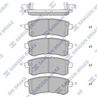 Колодки гальмівні дискові Hi-Q (SANGSIN) SP1801