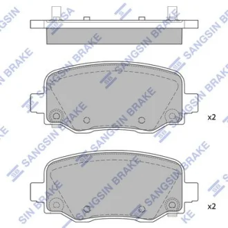Колодки тормозные задние Hi-Q (SANGSIN) SP1858