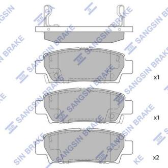 Колодка тормозная зад. TOYOTA MARK 9# 92-96, CROWN 151 95-99, AVALON 95-00 диск. Hi-Q (SANGSIN) SP2022