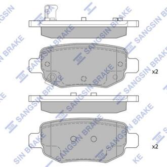 Комплект гальмівних колодок Hi-Q (SANGSIN) SP 2126-R