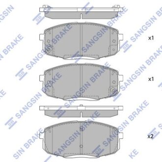 Колодки тормоз. передние Hi-Q (SANGSIN) SP4098