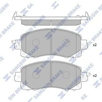 Колодки тормозные передние Subaru Impreza (16-), Forester (19-) Hi-Q (SANGSIN) SP4221