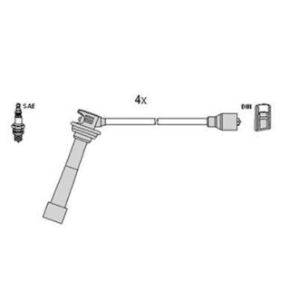 Комплект проводов зажигания HITACHI 134374