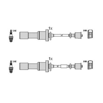 Комплект проводов зажигания HITACHI 134376