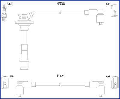Комплект кабелів високовольтних HITACHI 134562
