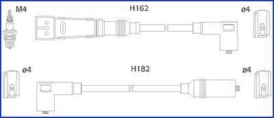 HUCO SKODA Комплект высоковольтных проводов OCTAVIA I Combi (1U5) 1.6 98-04 HITACHI 134701
