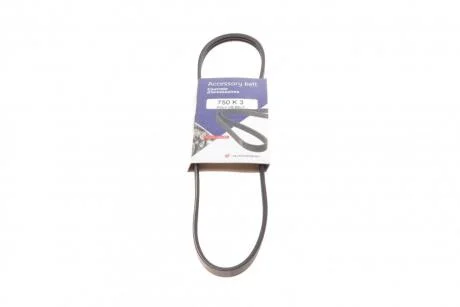 Ремень 3PK750 генератора Clio2/Kangoo1/Logan1 D7F/D4F (для хол. климат зон) HUTCHINSON 750K3