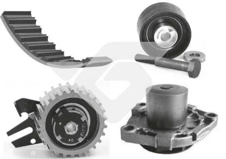 Помпа води + комплект ремня ГРМ HUTCHINSON KH411WP72