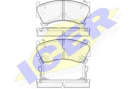 G1, ТОРМОЗНЫЕ КОЛОДКИ ICER 181153